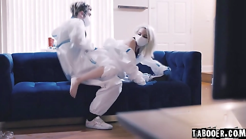 Slutty blonde take silence and ass gets fucked