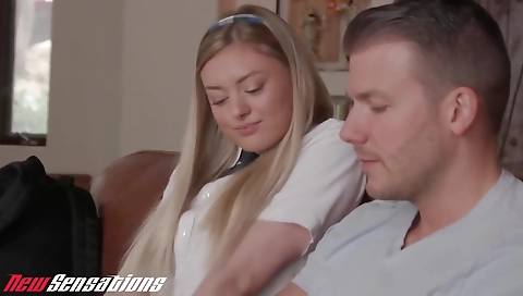 Sexy blonde gets a hard anal banging