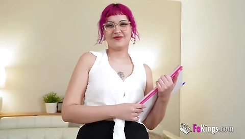 Smoking hot blonde's cock is horny