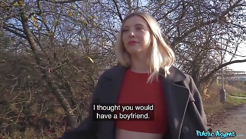 Blonde slut takes it in the ass and mouth