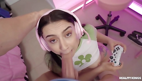 Hot milf with huge tits and a creampie