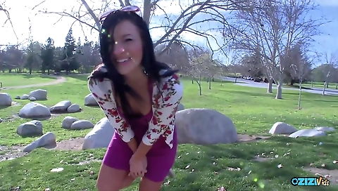 Beautiful blonde girl takes a huge cock